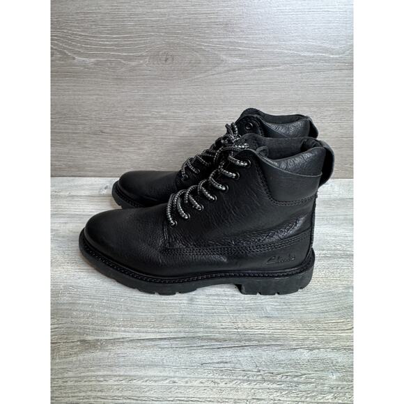 Clarks Craftdale 2 Hi Boot Leather Black Mens Size 8 M US [26169000] main image 12